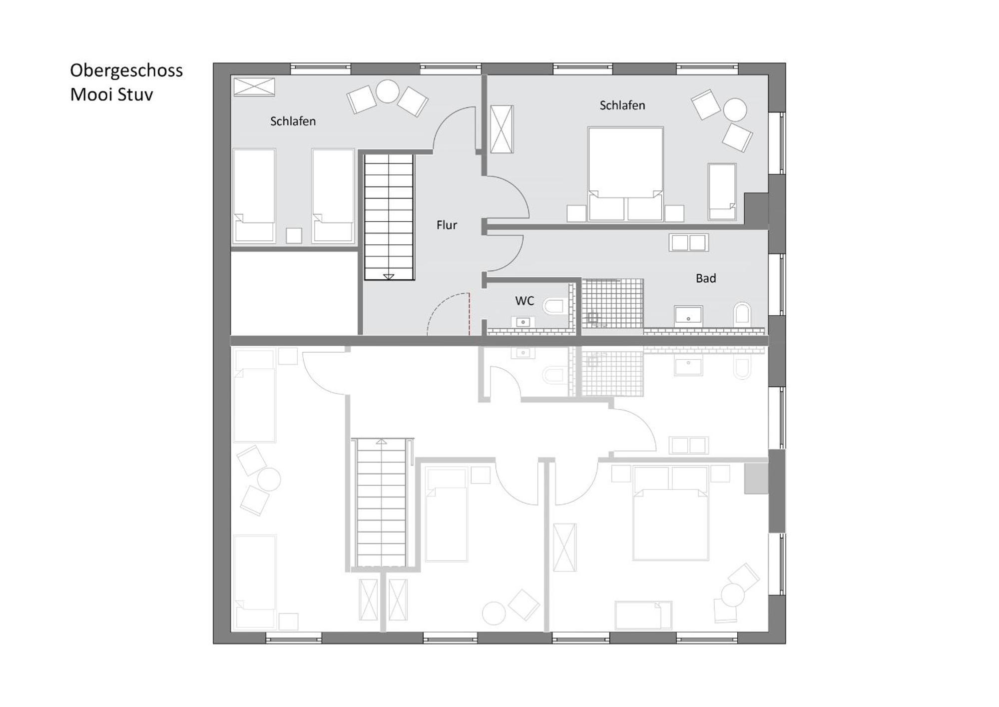 Mooi Stuv , Maisonettenwohnung , Gulfhof , Kachelofen Norden Eksteriør bilde